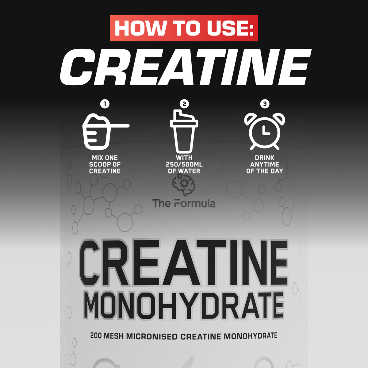 Creatine Monohydrate (100% Micronised, Unflavoured)