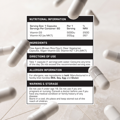 Vitamin D3+K2 | 60 Servings