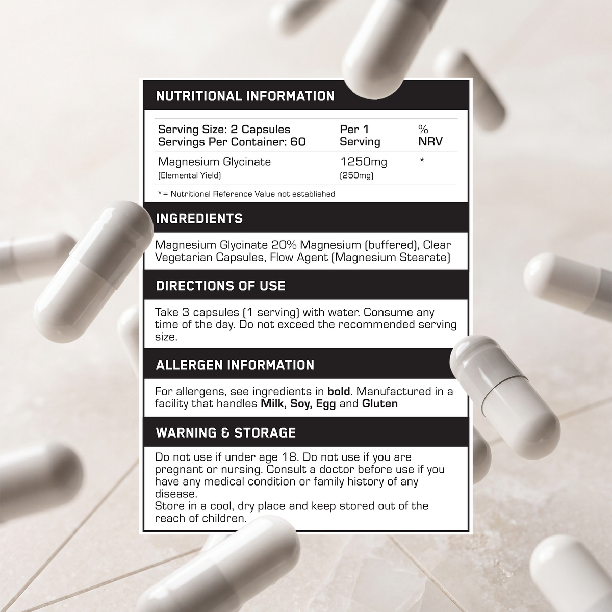 Magnesium Glycinate | 60 Servings