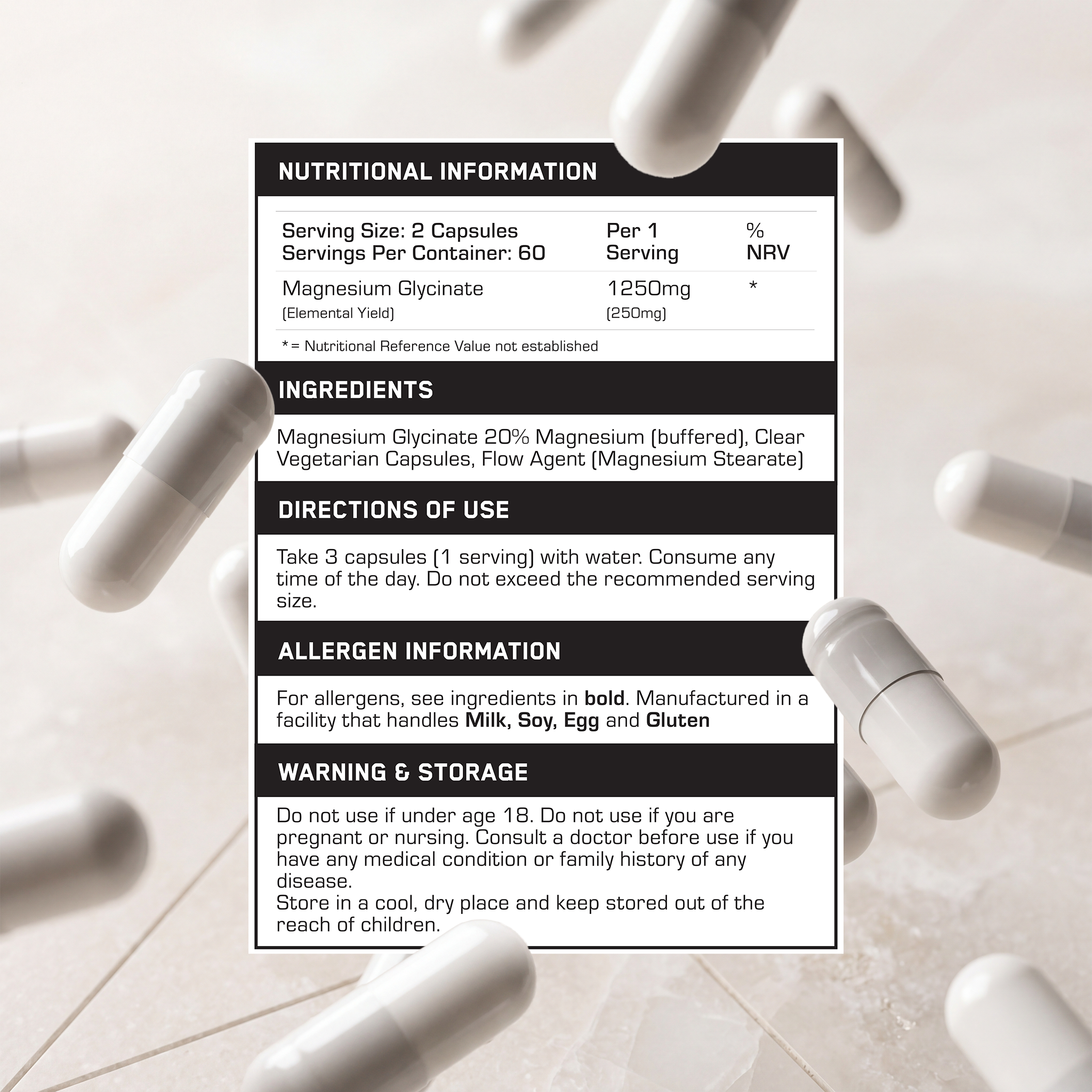 Magnesium Glycinate | 60 Servings