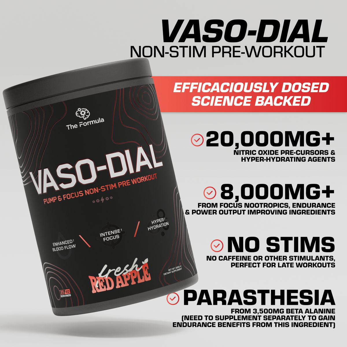 VASO-DIAL | NON-STIM PRE WORKOUT